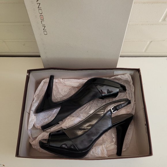 Bandolino Black Patent Slingbacks US 9.5 - Picture 9 of 9